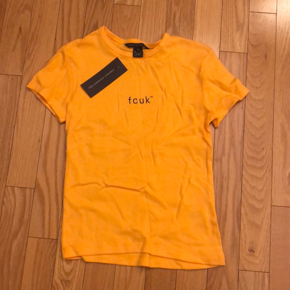 French connection orange t shirt